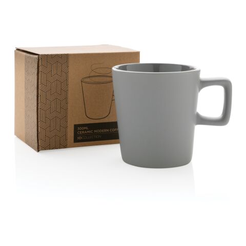 Moderne Keramik Kaffeetasse grau | ohne Werbeanbringung | Nicht verfügbar | Nicht verfügbar