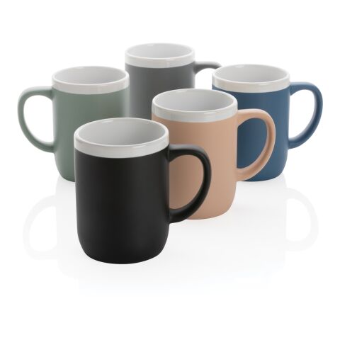 Keramiktasse mit weißem Rand, 300ml braun-weiß | ohne Werbeanbringung | Nicht verfügbar | Nicht verfügbar