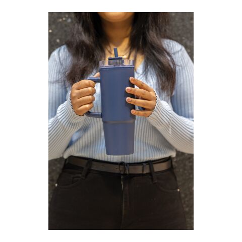 Tana Becher aus RCS recyceltem Kunststoff mit Griff 900ml französisch blau | ohne Werbeanbringung | Nicht verfügbar | Nicht verfügbar