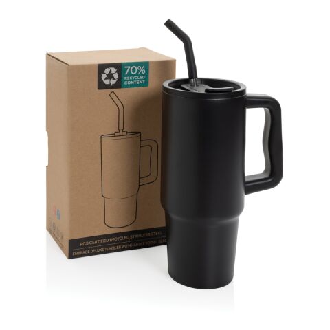 Embrace Deluxe Becher aus RCS recyceltem Edelstahl 900ml schwarz | ohne Werbeanbringung | Nicht verfügbar | Nicht verfügbar
