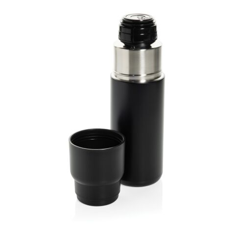Thermocup RCS – recycelte Thermosflasche mit Becher, 500ml schwarz