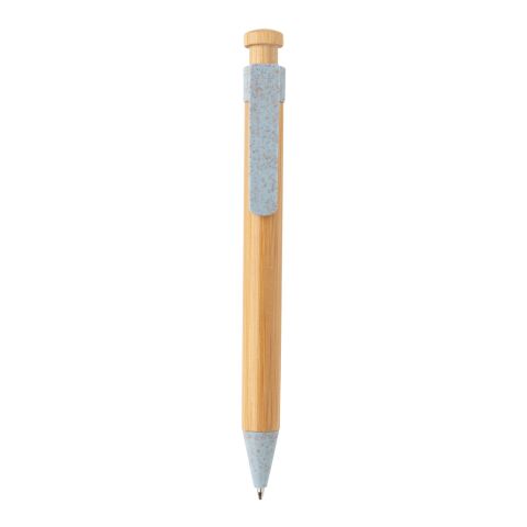 Bambus Stift mit Wheatstraw-Clip blau | ohne Werbeanbringung | Nicht verfügbar | Nicht verfügbar
