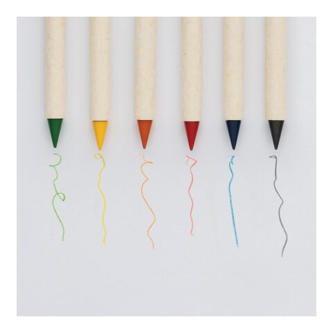 Micki GRS Infinity 6-teiliges Buntstift-Set weiß | ohne Werbeanbringung