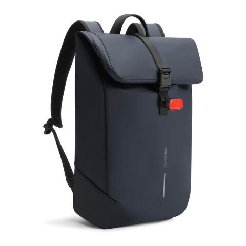 Urban wasserabweisender Flap-Top Rucksack marineblau meliert-schwarz | ohne Werbeanbringung | Nicht verfügbar | Nicht verfügbar