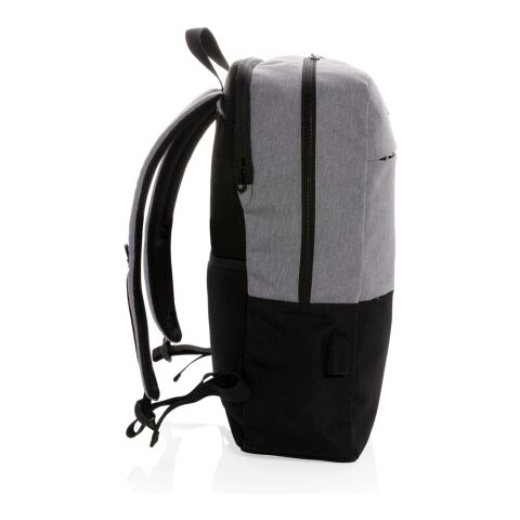 Moderner 15.6&quot; USB &amp; RFID Laptop-Rucksack PVC-frei schwarz | ohne Werbeanbringung | Nicht verfügbar | Nicht verfügbar | Nicht verfügbar