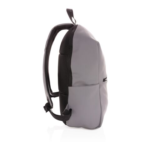Schicker PU 15.6&quot; Laptop-Rucksack grau | ohne Werbeanbringung | Nicht verfügbar | Nicht verfügbar