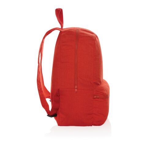 Impact Aware™ 285g/m² Rucksack aus Recycled Canvas Sattes Rot | ohne Werbeanbringung | Nicht verfügbar | Nicht verfügbar | Nicht verfügbar