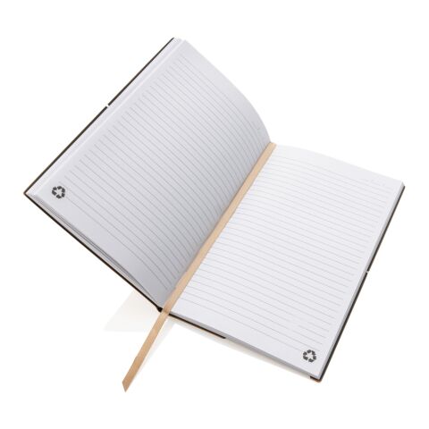 A5 Notizbuch aus recyceltem Leder braun | ohne Werbeanbringung | Nicht verfügbar | Nicht verfügbar