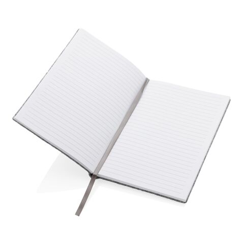 A5-Softcover-Notizbuch aus GRS-zertifiert recyceltem Filz grau | ohne Werbeanbringung | Nicht verfügbar | Nicht verfügbar