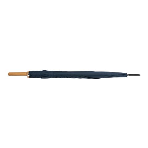 27" Impact AWARE™ RPET 190T Auto-Open Bambus-Schirm marineblau | ohne Werbeanbringung | Nicht verfügbar | Nicht verfügbar