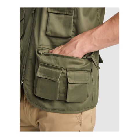 Venera Arbeitsweste mit V-Ausschnitt und mehreren Taschen, 200 g/m2 Standard | Dark Sand | S | ohne Werbeanbringung | Nicht verfügbar | Nicht verfügbar | Nicht verfügbar