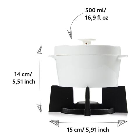 BOSKA Cheese Baker, 500ml weiß-schwarz | ohne Werbeanbringung | Nicht verfügbar | Nicht verfügbar