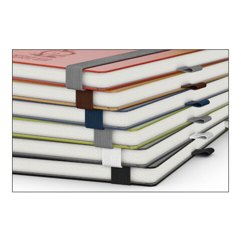 Notizbuch Organic-Book Recycling-Inhaltspapier Apfelleder-Hardcover farbig A5 marineblau | Blindprägung inkl. | Winkelkaro