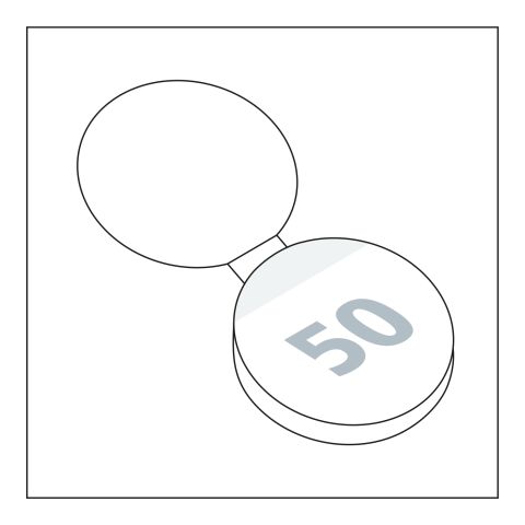 Haftnotizblock Cover Form formgestanzt Karton-Umschlag 65 × 65 mm | Nicht verfügbar | ohne Werbeanbringung | ohne Werbeanbringung | Kreis