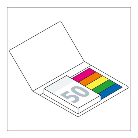 Haftnotiz-Set Lissabon Zettel klein Karton-Umschlag mit Kopföffnung 104 × 76 mm | ohne Werbeanbringung | ohne Werbeanbringung | ohne Werbeanbringung | matt