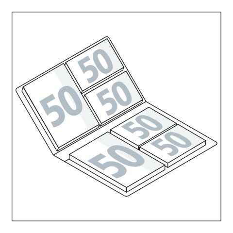 Haftnotiz-Set Monaco 2 Haftnotizblöcke mittelgroß 4 Haftnotizblöcke klein 105 × 152 mm | ohne Werbeanbringung | ohne Werbeanbringung | ohne Werbeanbringung | matt