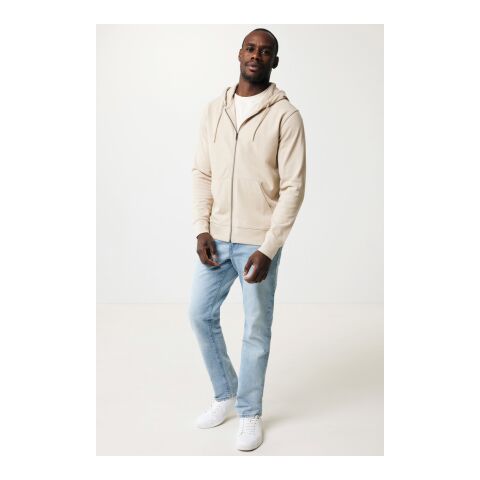 Iqoniq Abisko Zip-Kapuzenpullover aus recycelter Baumwolle Wüste | XL | ohne Werbeanbringung | Nicht verfügbar | Nicht verfügbar | Nicht verfügbar