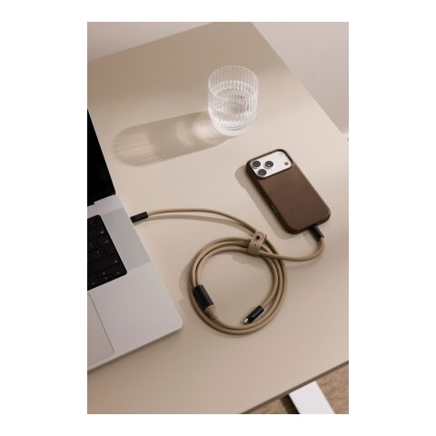 VINGA Baltimore Silikon-Multiladekabel, Type-C to 2x Type-C grau
