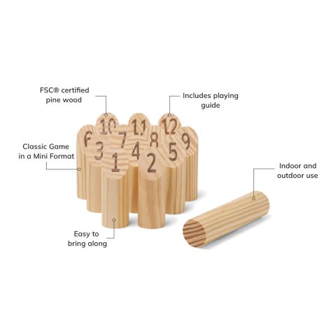 VINGA Muge Mini Zahlen-Spiel braun | ohne Werbeanbringung | Nicht verfügbar | Nicht verfügbar