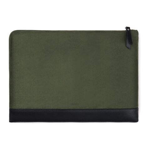 VINGA Marlow 14" Laptop Sleeve aus RCS recyceltem Polyester grün-schwarz | ohne Werbeanbringung | Nicht verfügbar | Nicht verfügbar
