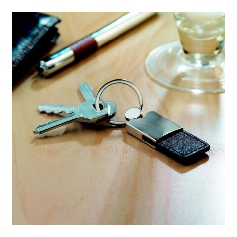 Schlüsselring mit schwarzen Anhänger schwarz | ohne Werbeanbringung | Nicht verfügbar | Nicht verfügbar | Nicht verfügbar