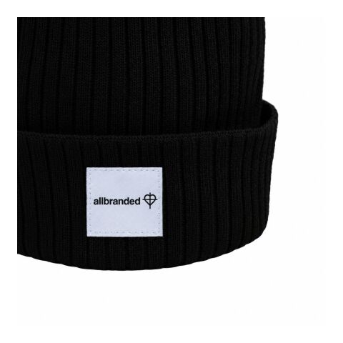 Baumwoll-Beanie schwarz