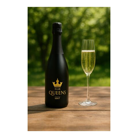 Sekt Cuvée - Flasche Schwarz | ohne Werbeanbringung