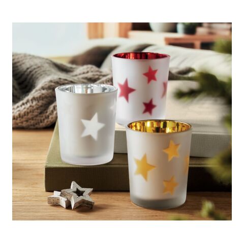 LED-Teelicht im Glashalter rot | ohne Werbeanbringung | Nicht verfügbar | Nicht verfügbar