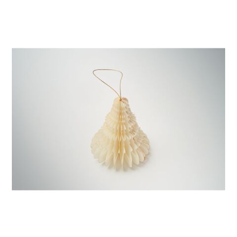 Weihnachtsschmuck aus Papier beige | ohne Werbeanbringung | Nicht verfügbar | Nicht verfügbar | Nicht verfügbar