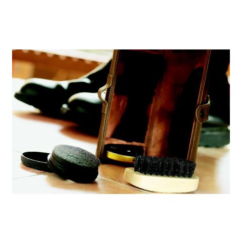 5-teiliges Schuhputz-Set braun | ohne Werbeanbringung | Nicht verfügbar | Nicht verfügbar