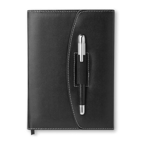 Portfolio mit Kugelschreiber schwarz | ohne Werbeanbringung | Nicht verfügbar | Nicht verfügbar