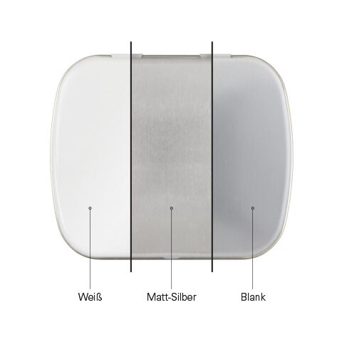 Klappdose weiß | ohne Werbeanbringung | KoRo zuckerfreie Kaugummis