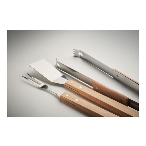 BBQ-Set Eiche holzfarben | ohne Werbeanbringung | Nicht verfügbar | Nicht verfügbar