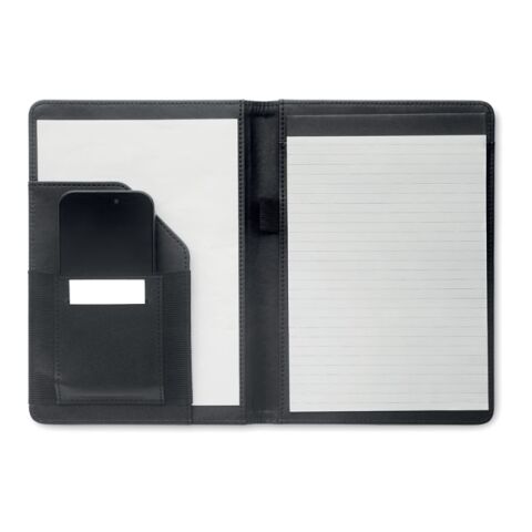 DIN A5-Mappe 300D RPET schwarz | ohne Werbeanbringung | Nicht verfügbar | Nicht verfügbar | Nicht verfügbar