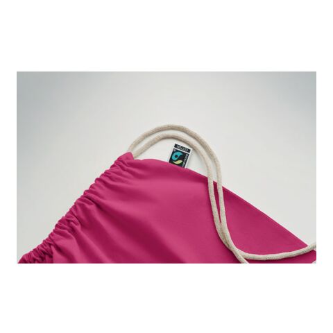 Kordelzugbeutel Fairtrade 180g fuchsia