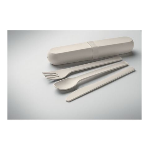 Besteck-Set PLA beige | ohne Werbeanbringung | Nicht verfügbar | Nicht verfügbar | Nicht verfügbar