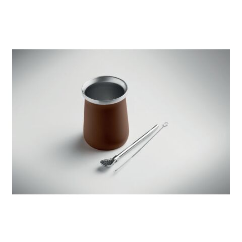 Yerba-Mate-Becher 240ml braun | ohne Werbeanbringung | Nicht verfügbar | Nicht verfügbar