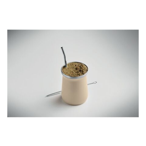 Yerba-Mate-Becher 240ml beige | ohne Werbeanbringung | Nicht verfügbar | Nicht verfügbar