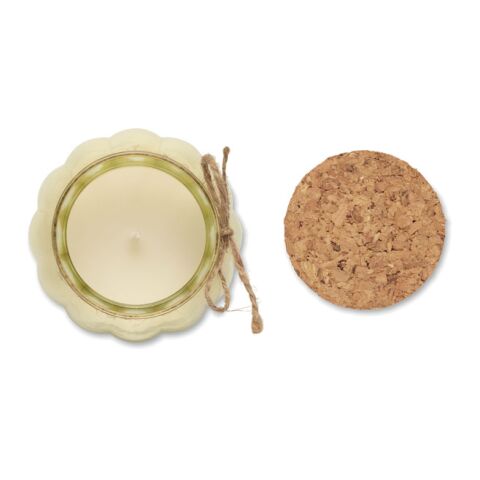 Kerze aus Pflanzenwachs beige