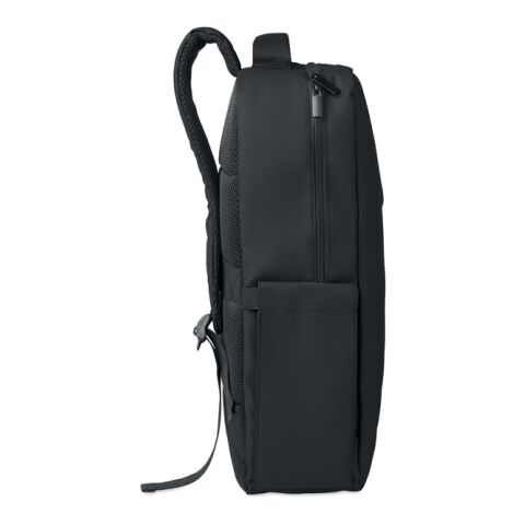 15" PU RPET Laptop-Rucksack schwarz | ohne Werbeanbringung | Nicht verfügbar | Nicht verfügbar | Nicht verfügbar