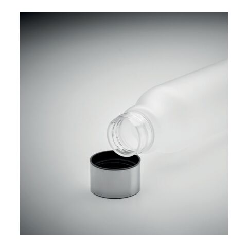 Trinkflasche RPET 600ml transparent weiß | ohne Werbeanbringung | Nicht verfügbar | Nicht verfügbar