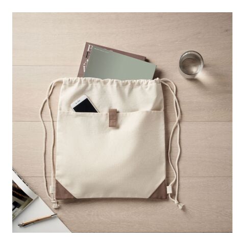 Beutel mit Kordelzug aus recycelter Baumwolle beige | ohne Werbeanbringung | Nicht verfügbar | Nicht verfügbar | Nicht verfügbar