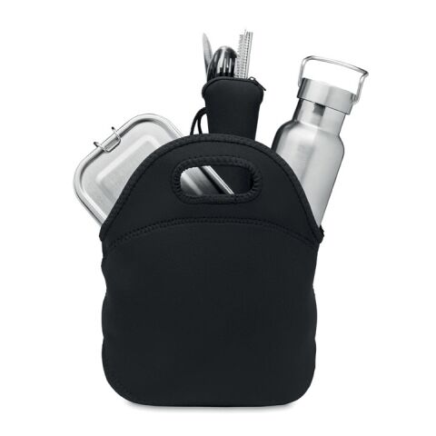 Lunch-Set Edelstahl schwarz | ohne Werbeanbringung | Nicht verfügbar | Nicht verfügbar | Nicht verfügbar