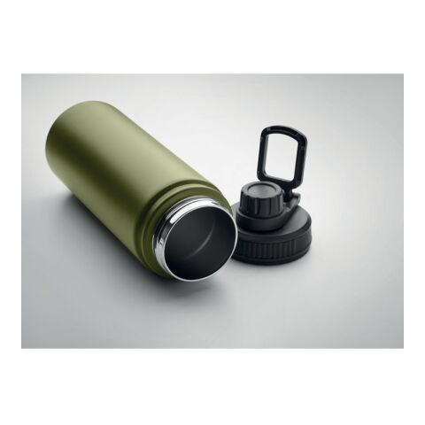 Doppelwandige Flasche 500 ml mit Trageschlaufe dunkelgrün | ohne Werbeanbringung | Nicht verfügbar | Nicht verfügbar | Nicht verfügbar