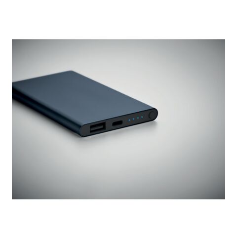 Powerbank 4000 mAh mit Gehäuse aus Aluminium marineblau | ohne Werbeanbringung | Nicht verfügbar | Nicht verfügbar