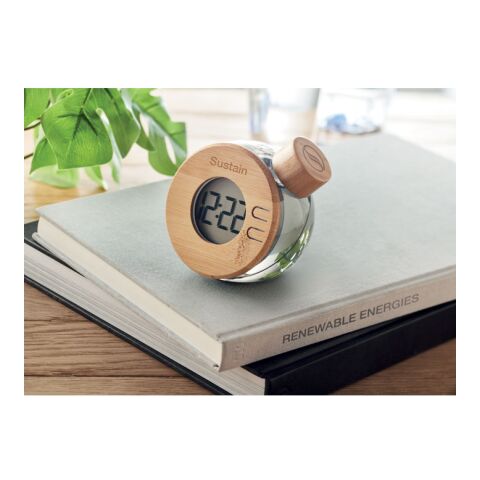 Wasserbetriebene LCD-Uhr transparent grau | ohne Werbeanbringung | Nicht verfügbar | Nicht verfügbar | Nicht verfügbar