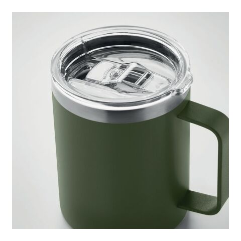 Doppelwandiger Becher 300 ml aus recyceltem Edelstahl dunkelgrün | ohne Werbeanbringung | Nicht verfügbar | Nicht verfügbar | Nicht verfügbar