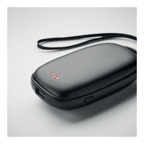Handwärmer 4000 mAh Powerbank schwarz
