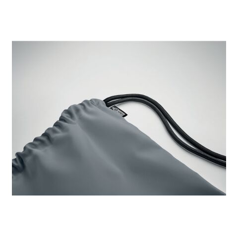 Großer Beutel mit Kordelzug RPET-Polyester grau | ohne Werbeanbringung | Nicht verfügbar | Nicht verfügbar | Nicht verfügbar
