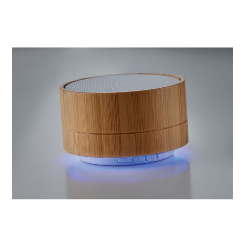 Bluetooth Lautsprecher aus ABS mit Bambus-Dekor weiß | ohne Werbeanbringung | Nicht verfügbar | Nicht verfügbar | Nicht verfügbar